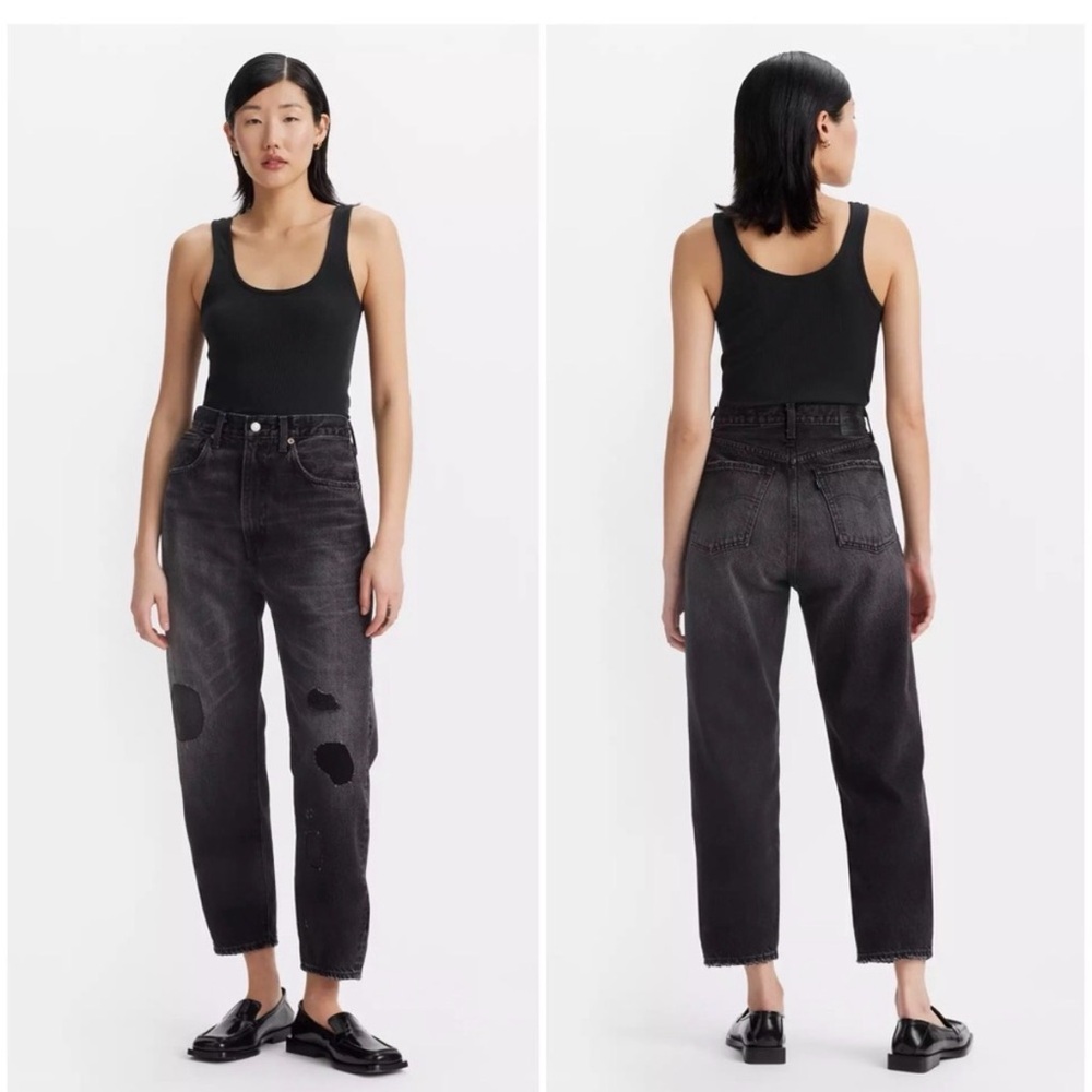 NEW with tags LEVI'S MADE & CRAFTED IN JAPAN Women's Black BARREL JEANS SIZE 31